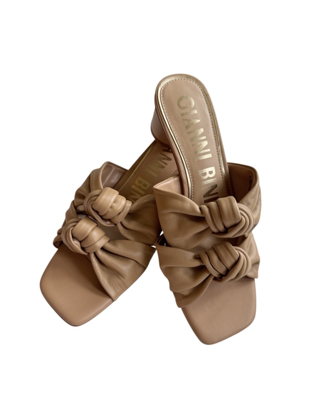 Gianni Bini double-knotted strap slip-on heeled sandals Size 7.5